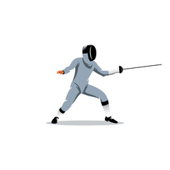 Foil fencer vector sign