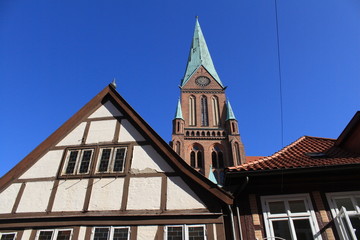 Fototapeta na wymiar Schweriner Altstadt mit Dom