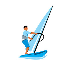 Windsurfing vector sign