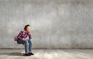 Thoughtful girl