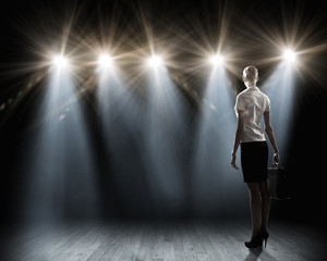 Obraz premium Speaker on stage