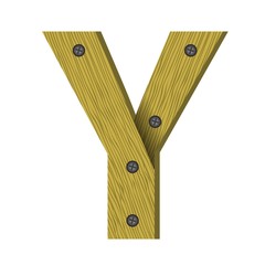 wood letter Y