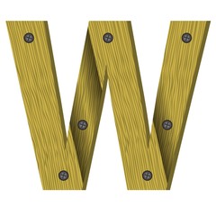 wood letter W