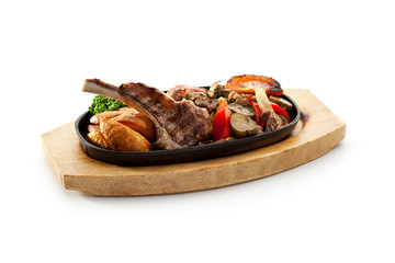 Lamb Chops and Vegetables