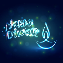 hindu festival background of happy diwali