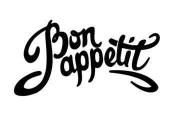 Bon appetit hand drawn lettering