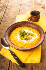 Pumpkin cream soup