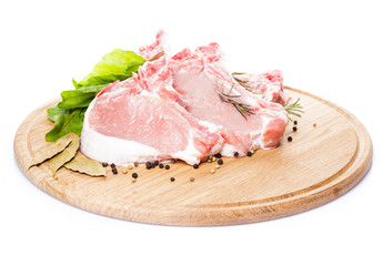 Raw pork loin