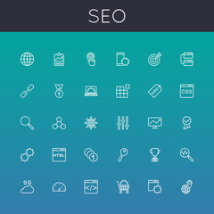 Vector SEO Line Icons