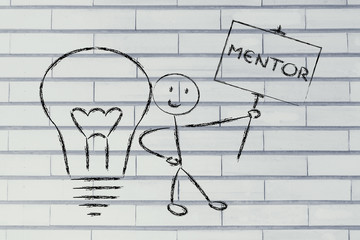 man with ideas and knowledge: mentor