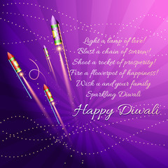 Diwali background with crackers