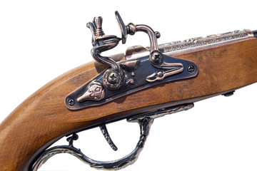 fragment of an old musket gun