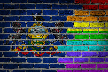 Dark brick wall - LGBT rights - Pennsylvania