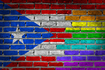 Dark brick wall - LGBT rights - Puerto Rico