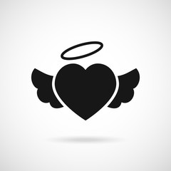 heart with wings icon