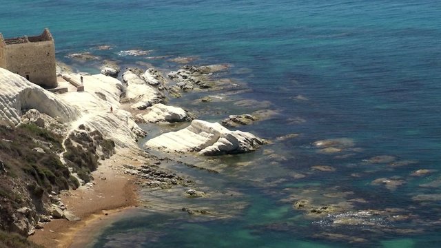 Sicilian Coast at Punta Bianca Nature reserve.