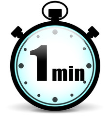 Vector one minute stopwatch