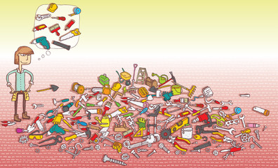 Find Objects Visual Game. Solution in hidden layer!