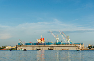 Fototapeta premium Laem Chabang Shipyard, Chonburi province Thailand.
