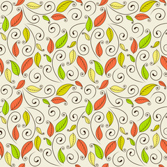 Seamless texture with leaves