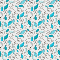 Seamless texture with leaves