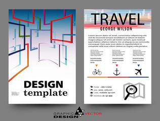 Flyer design template in A4 size