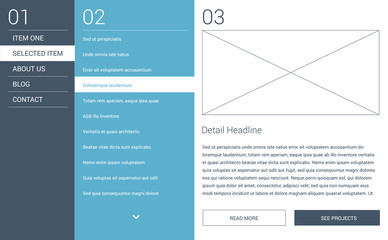 Naklejka premium Modern minimal website layout - webdesign template