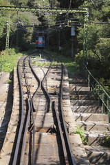 ケーブルカーと線路