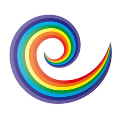 Kreisrundes Symbol in den Chakra Farben, Esoterik, Pilates, Regenbogen, Yoga, Meditation, Logo