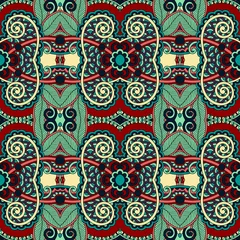 Deurstickers Marokkaanse tegels naadloze geometrie vintage patroon, etnische stijl sier backg