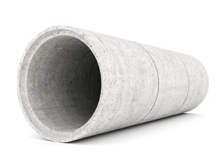concrete pipes isolated