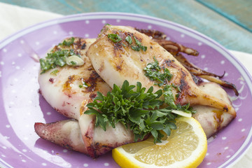 Grilled squids