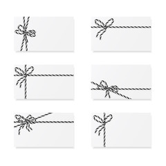 Card notes with gift bows