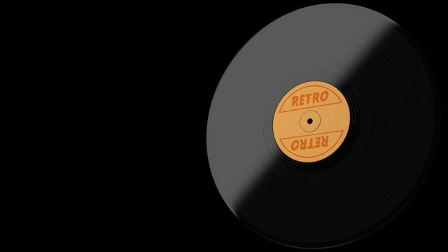 seamless VJ loop of retro vinyl with alpha channel video format