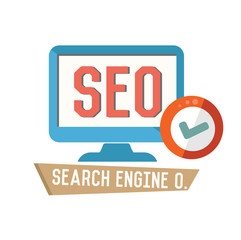 SEO concept design,retro design on white background