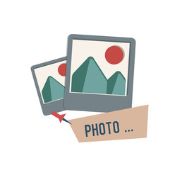 Photo concept design,retro design on white background