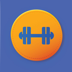 Obraz premium Fitness symbol on button,vector
