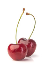 Fresh cherry berry on background