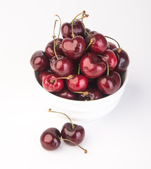 Fresh cherry berry on background