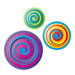 Fototapeta na wymiar Lollipop - drei bunte Kreise, Kaleidoskop