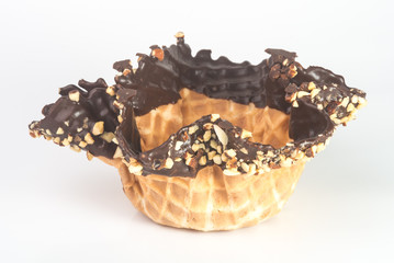 Fototapeta premium wafer bowl. wafer bowl on a background