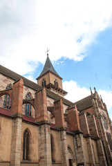 Fototapeta na wymiar Eglise Saint Grégoire, Ribeauvillé, Alsace, Haut Rhin 