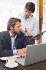 Obraz premium Business colleagues having a meeting