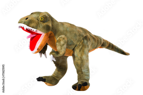 "Dinosaurier Stofftier isoliert und freigestellt auf Weiß" Stock photo