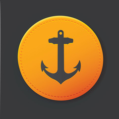 Anchor button,clean vector