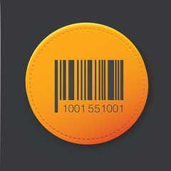Barcode button,vector