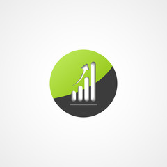 Business graph web icon