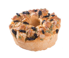 bread. homemade healthy bread with nut & dried fruits