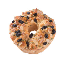 bread. homemade healthy bread with nut & dried fruits