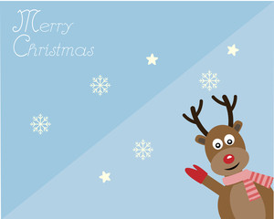 Reindeer with Christmas Card